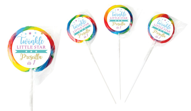 Twinkle Star 1st Birthday Personalised Lollipops - Australia's #1 Kids Party Supplies