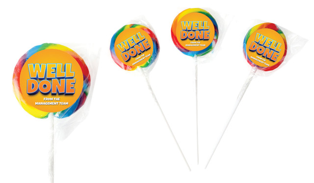 Big Orange Congratulations Personalised Lollipop