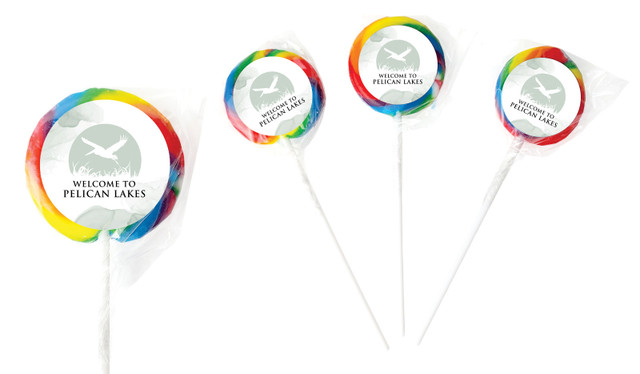 Misty Watercolour Hospitality Branded Lollipops