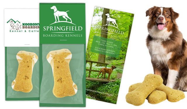 Single Branded Dog Treat Bags With Extended Topper