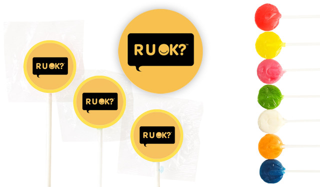 RUOK Day Custom 3cm Mini Lollipops