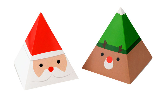 Festive Faces 9cm Christmas Gift Boxes