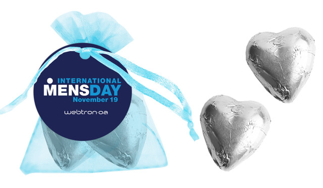 International Mens Day Personalised Organza Bag