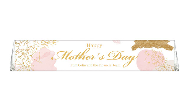 Watercolour Personalised Large Toblerone Mother's Day Chocolates 100g