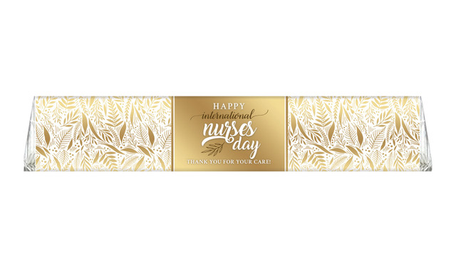 Seamless Gold Leaves Chocolate Personalised Large Toblerone 100g