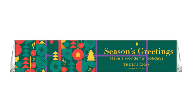 Bright And Merry Christmas Personalised Large Toblerone Bar 100g