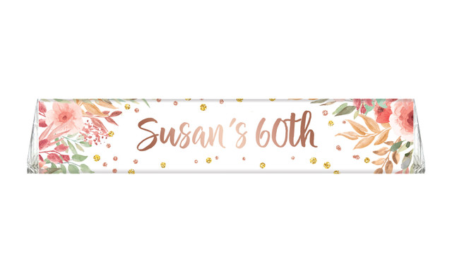  Peach Floral Custom Large Toblerone Chocolate Bar 100g