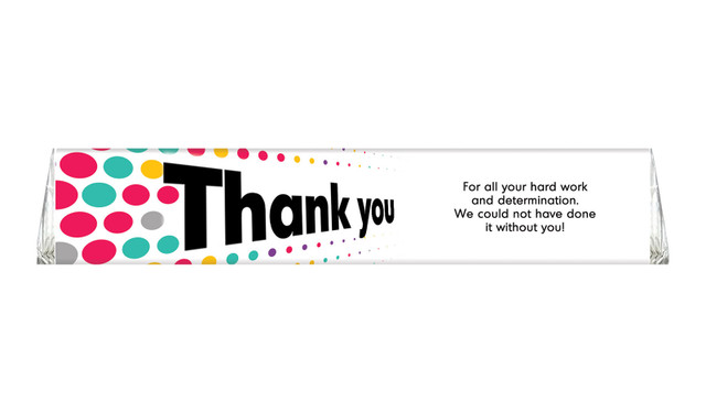 Dynamic Dots Personalised Large Toblerone Thank You Chocolates 100g