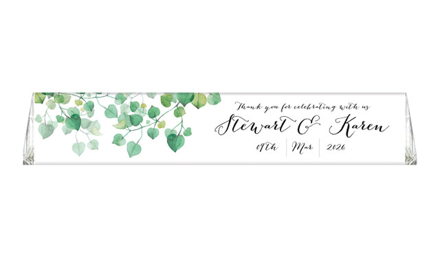 Hanging Leaves Custom Large Toblerone Engagement Chocolates 100g