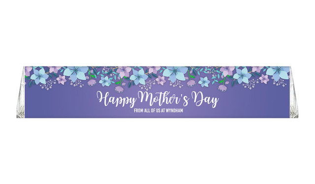 Dusk Flowers Personalised Large Toblerone Mother's Day Chocolates 100g