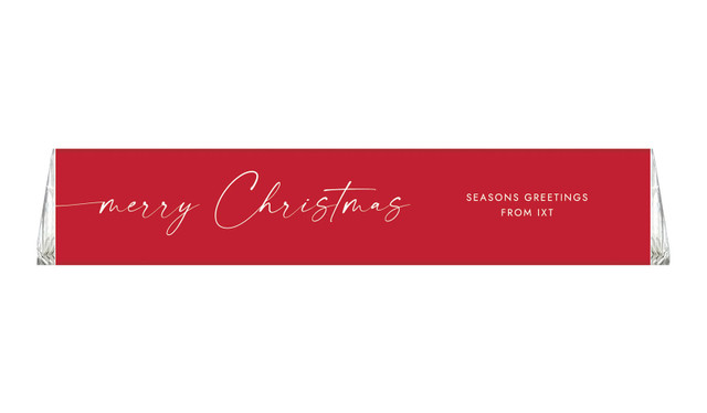 Red Cursive Christmas Personalised Large Toblerone Bar 100g