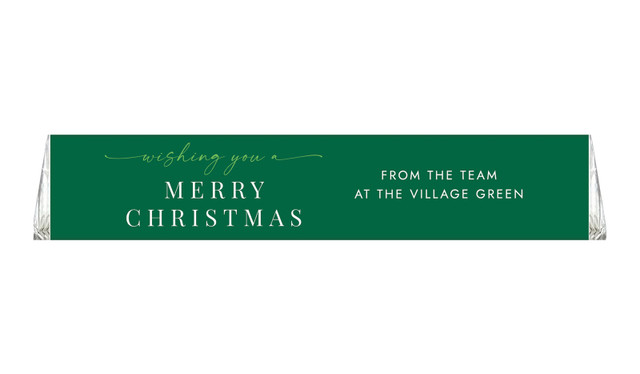 Flowing Green Christmas Personalised Large Toblerone Bar 100g