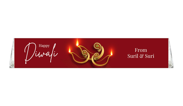 Elegant Lantern Personalised Large Toblerone Diwali Chocolates 100g