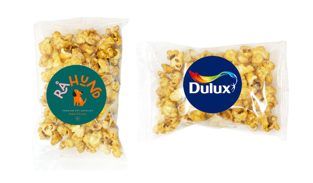 Personalised Caramel Popcorn With Branded Label