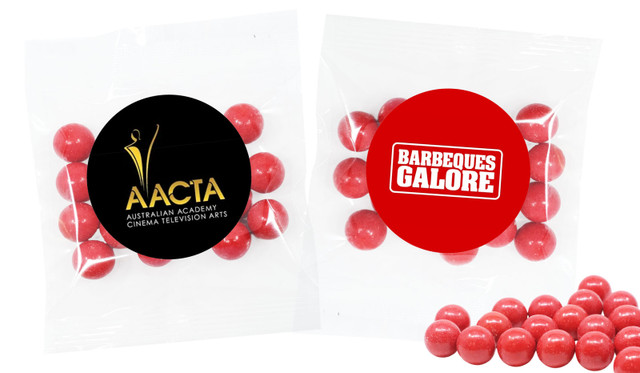 Branded Choc Orange Ball Lolly Bags 50g