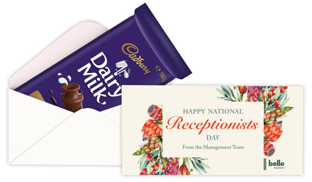 Receptionists Day Branded Cadbury Bar Box (Box Only)