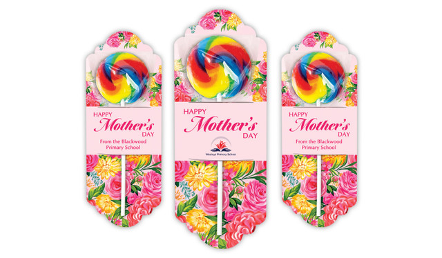 Branded Rainbow Lollipop Card For Mothers Day