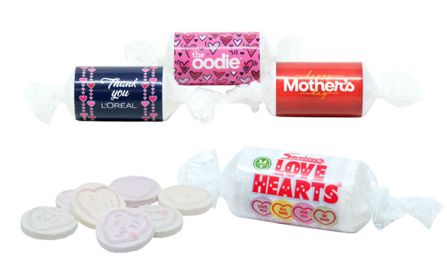 Branded Swizzels Love Hearts Mini Roll - Gluten-Free & Vegan (10-Pack)