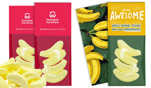 Banana Lollies Branded Bag With Extended Topper