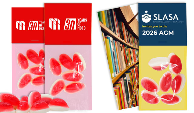 Strawberry And Cream 30g Lolly Bag With Extended Topper