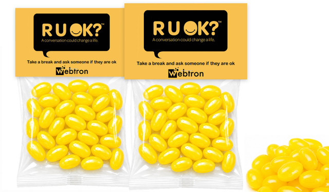 RUOK Day Branded Jelly Bean Bag With Topper