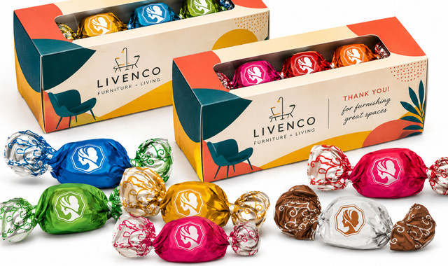 Branded Display Box With Assorted Chocolate Truffles (Pack Of 20)