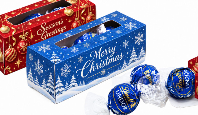 Branded Display Box With Dark Chocolate Lindt™ Lindor Balls