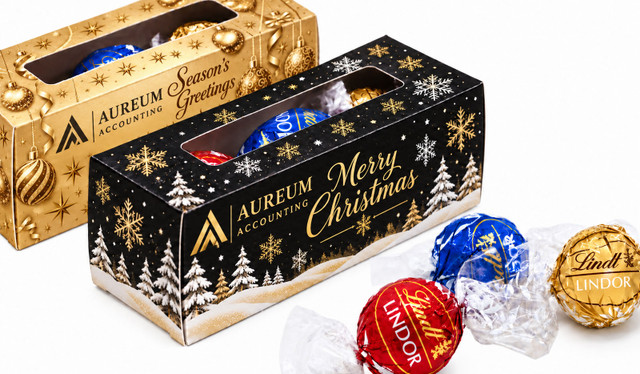 Branded Display Box With Mix Of Chocolate Lindt™ Lindor Balls