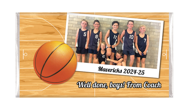 Basketball Photo Personalised Chocolate Bar