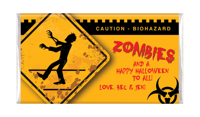 Zombie Apocalypse Personalised Halloween Chocolates
