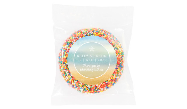 Beach Watercolour Personalised Chocolate Freckle
