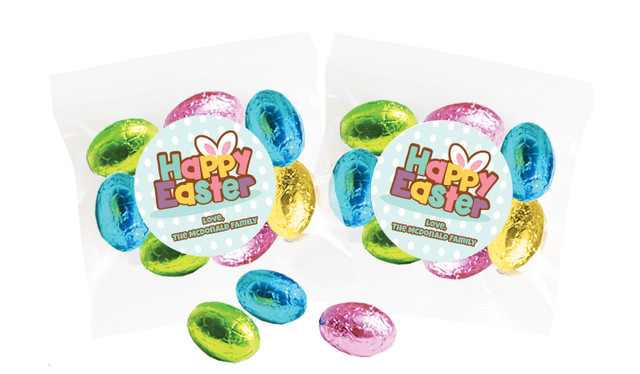 Happy Easter Personalised Bag Of Easter Eggs