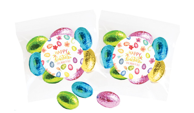 Watercolour Eggs Personalised Bag Of Easter Eggs