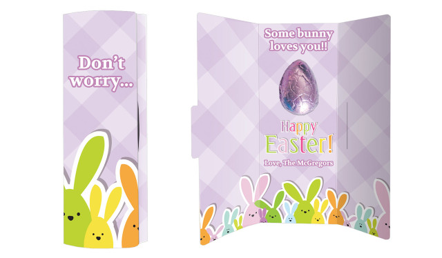 Fluffle Of Bunnies Personalised Easter Chocolate Card