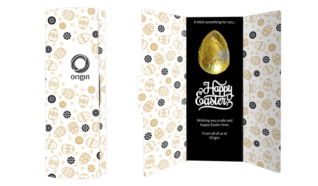 Sophisticated Personalised Easter Chocolate Card