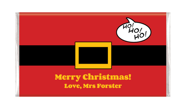 Santa's Belt Personalised Christmas Chocolates