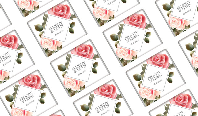 Rose Diamond Wedding Mini Chocolates