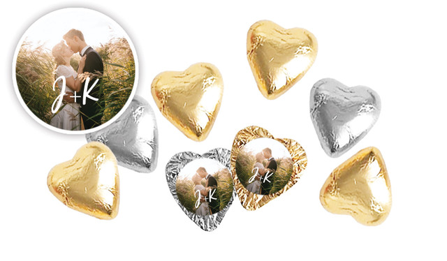 All You Need Is Love Personalised Foil Chocolate Hearts