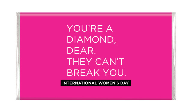 Diamond Womens Day Personalised Chocolate Bar