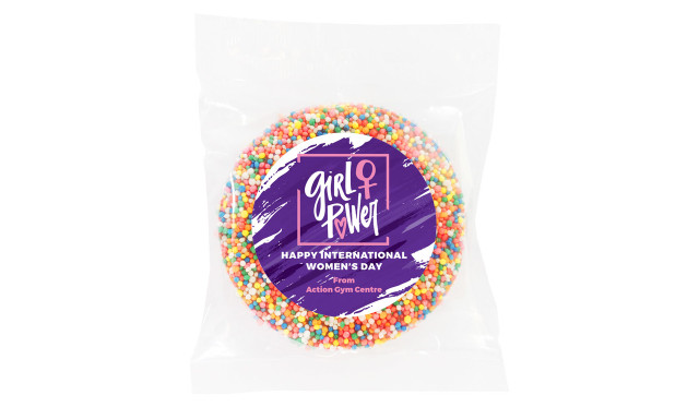 Girl Power Personalised Womens Day Giant Chocolate Freckle