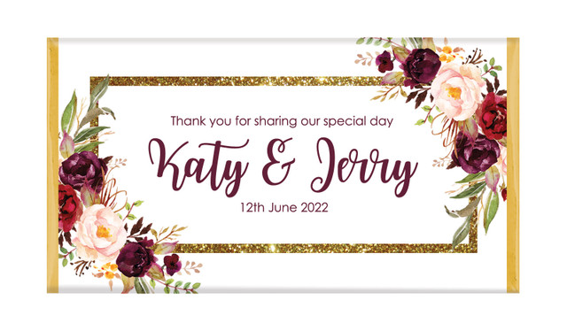 Masala Corners Personalised Wedding Chocolate Bars