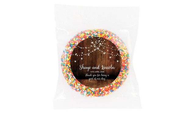 Wood Bunting Personalised Wedding Giant Chocolate Freckles