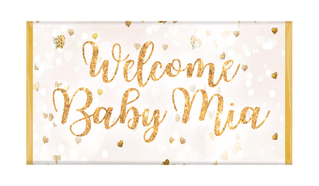 Heart Confetti Birth Announcement Chocolates