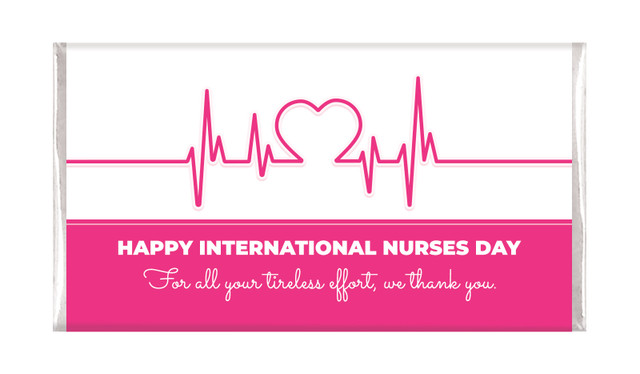 Heart Rate Nurses Day Personalised Chocolate Bars