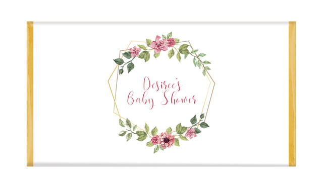 Floral Hexagons Custom Baby Shower Chocolates
