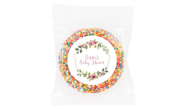 Floral Hexagons Baby Shower Giant Chocolate Freckle