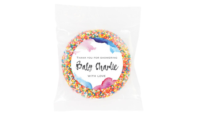 Mixed Water Colour Custom Baby Shower Giant Chocolate Freckle