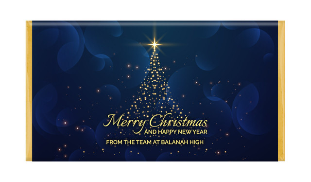 Blue Night Personalised Christmas Chocolate Bars