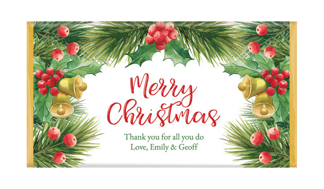 Branch Border Personalised Christmas Chocolate Bars