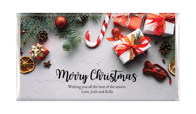 Christmas Background Personalised Chocolates